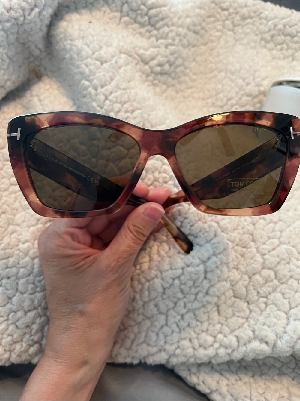 Tom Ford Cream Box with Gold Logo sunglasses